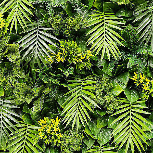 Mur vegetal artificiel Exotik plaque de 1mx1m décoration tropicale