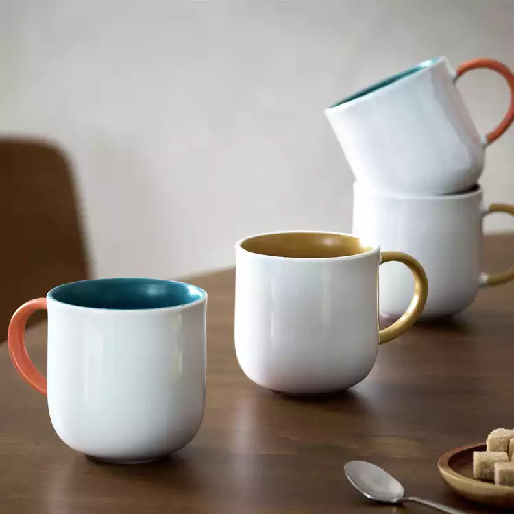 Habitat Riko Set of 4 Mugs - White