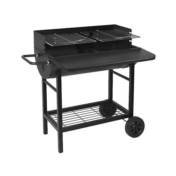 Barbecue à charbon 71 x 35.5cm avec chariot Red Deco ALABAMA