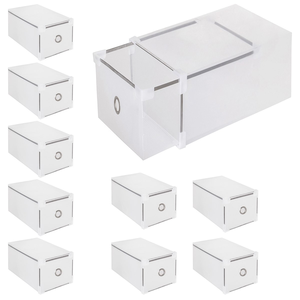 Organizer na buty z otwieraną szufladą 28x18x18 cm 10 szt.
