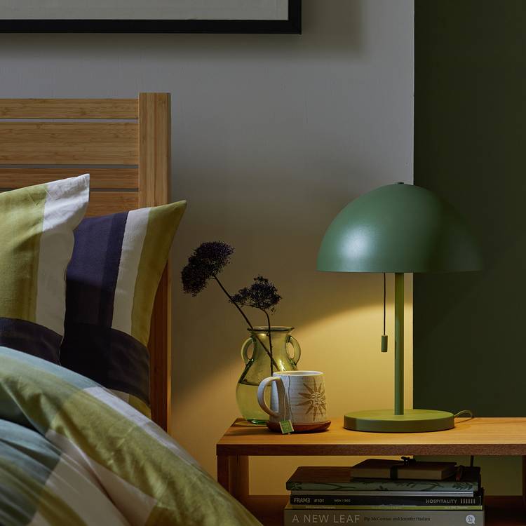 Habitat Mushroom 40cm Metal Table Lamp - Green