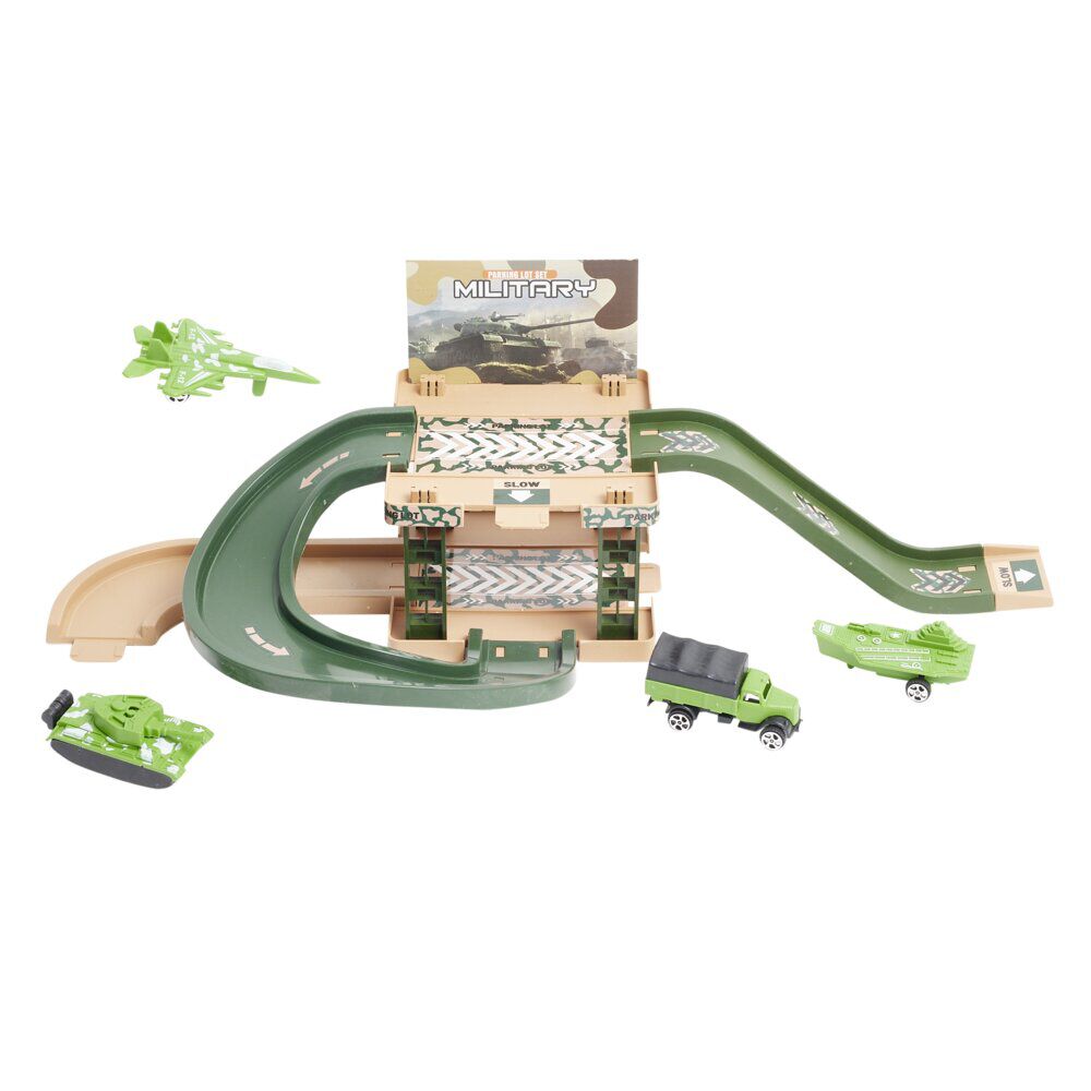 Jeu de parking militaire à construire avec 4 véhicules 19 pièces