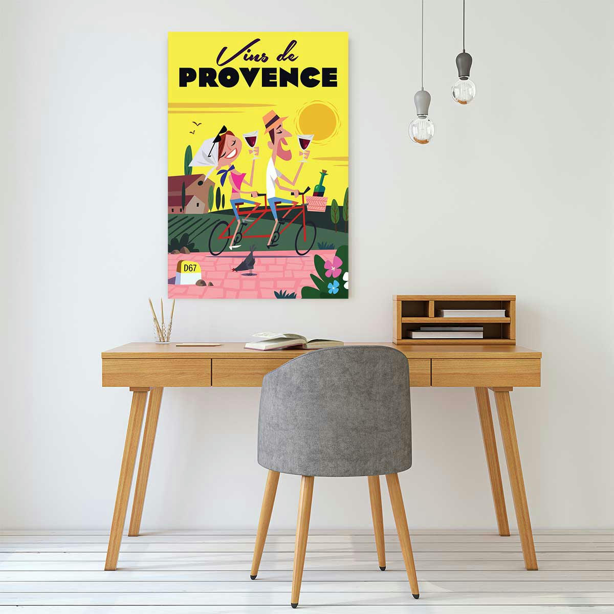 - Tableau vive la provence imprimé sur toile 40x60cm