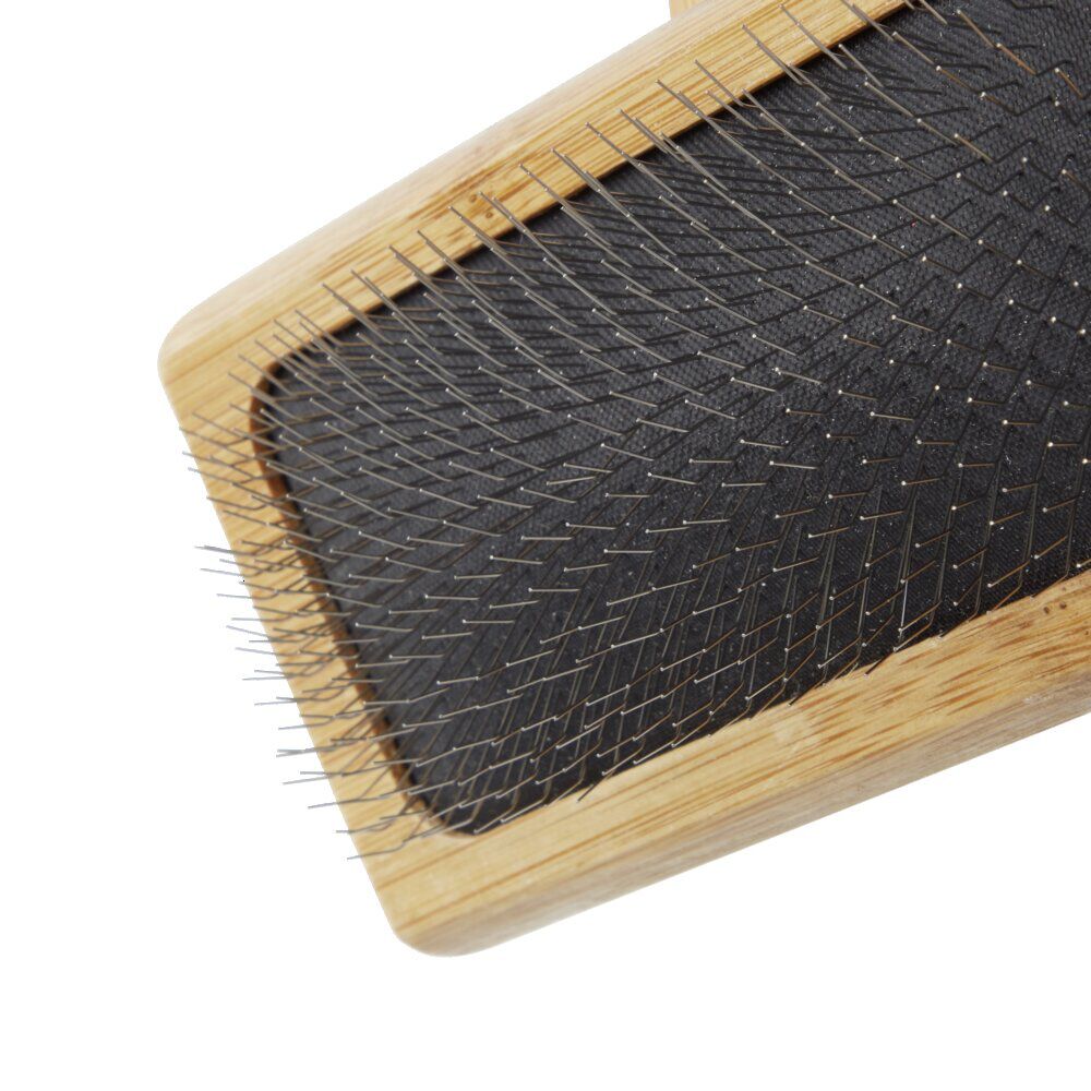 Brosse animal démélante bambou et inox