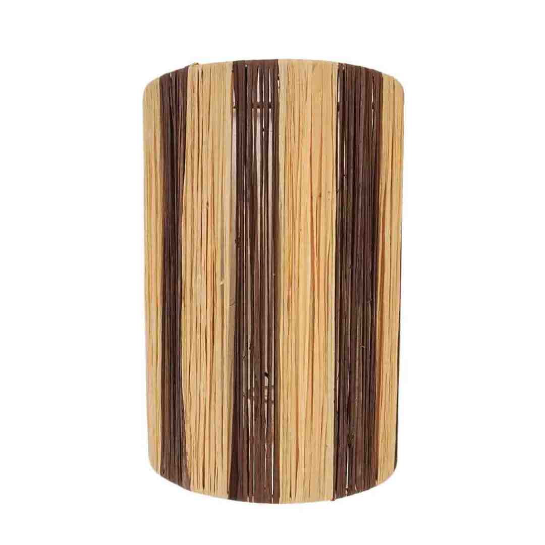 MÔMÉ Wandlamp Ligne - naturel/bruin - raffia - 27 x 20 x 11 cm - boho look
