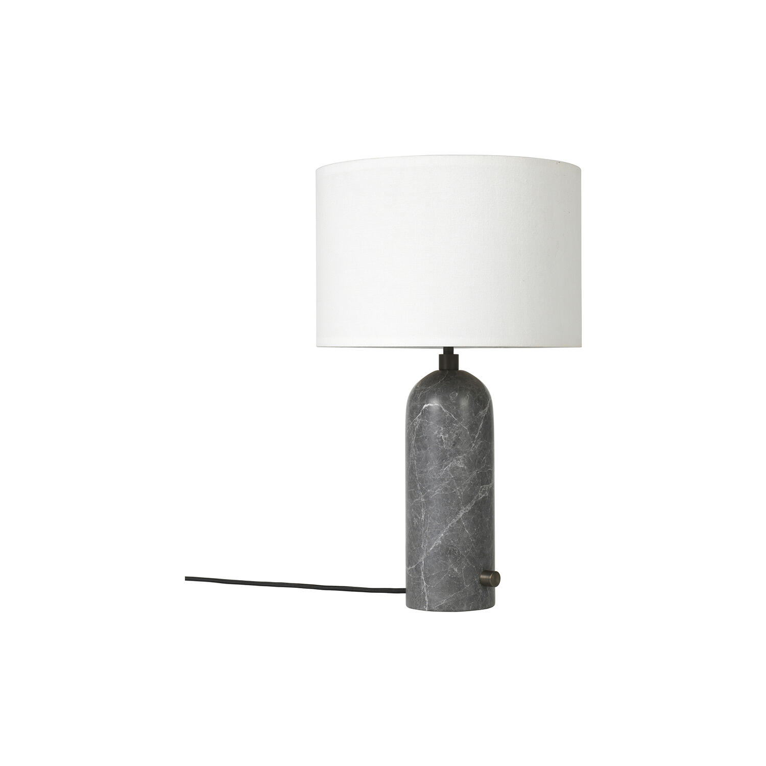 Gravity Table Lamp, grey marble/white