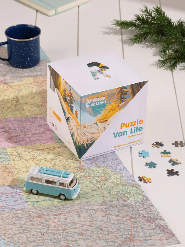 Puzzle van life 1000 pieces - piece & love multicolore