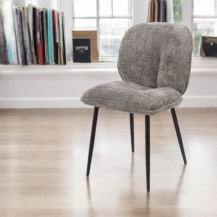 Chaise cosy en tissu gris (lot de 2) IENA