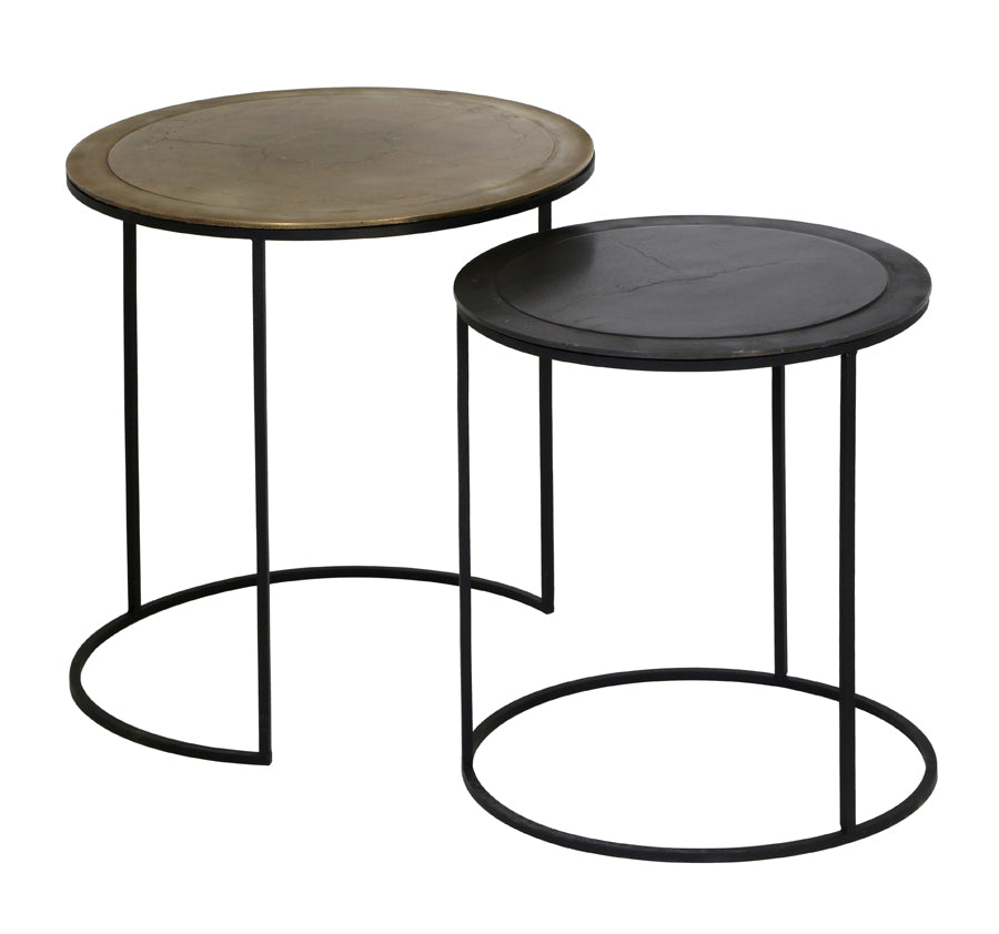 Light & Living bijzettafel TALCA - Ø49x52cm - brons - Set van 2