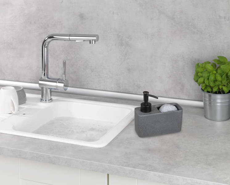 Dozownik płynu do naczyń RESA MARBLE z przegrodą, WENKO