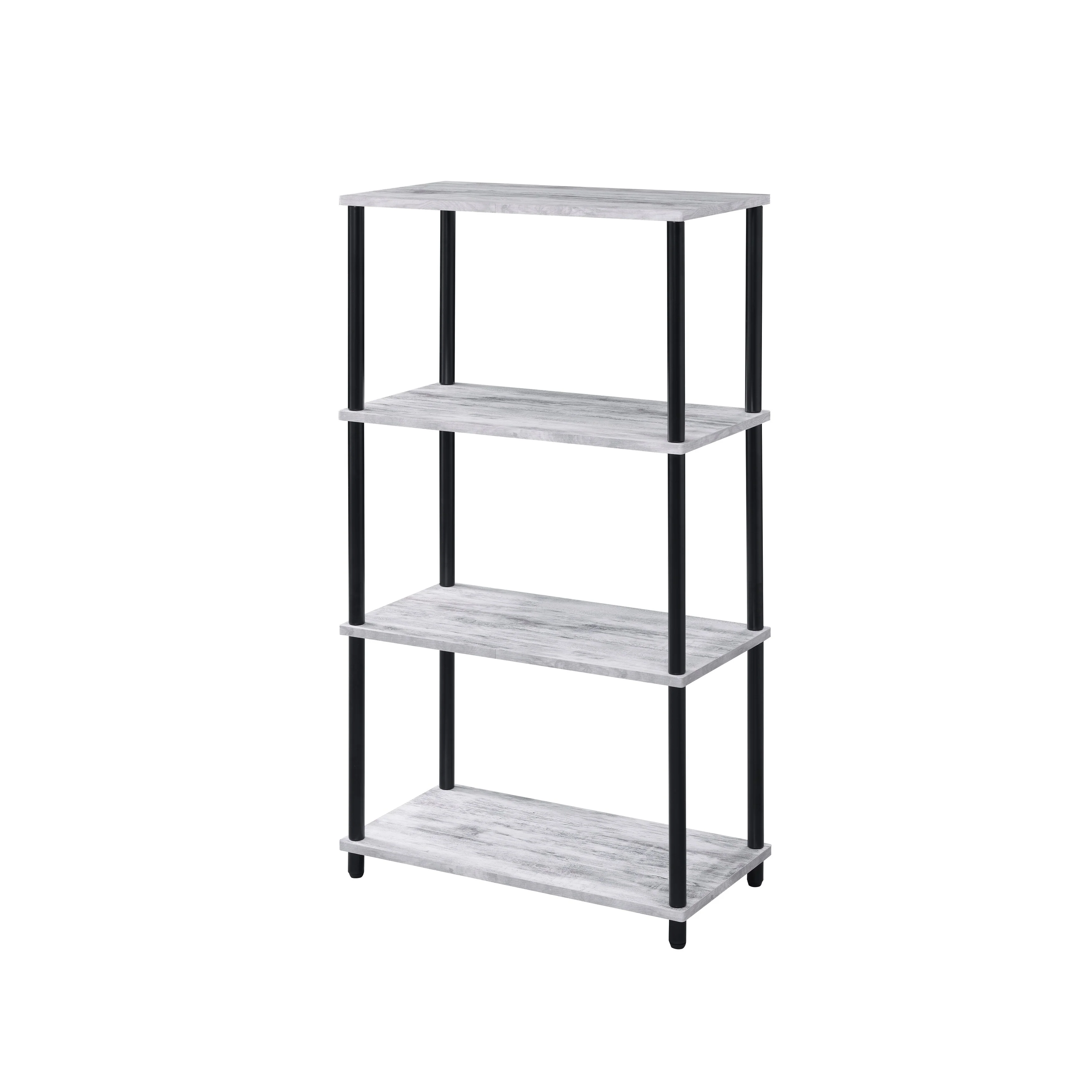 Antique White and Black Finish Bookshelf