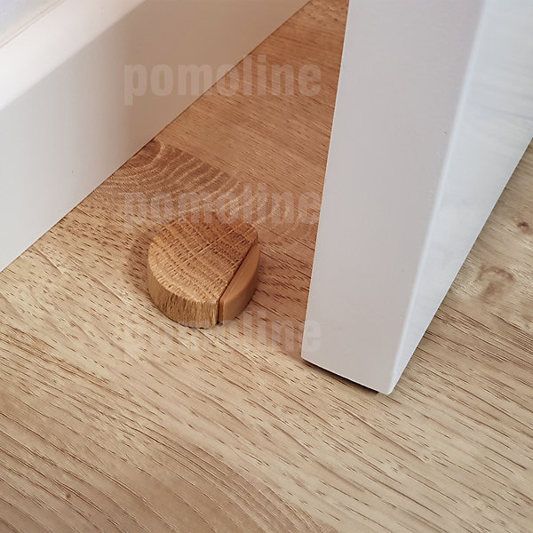 6 Un. Butée de porte adhésive en bois de chêne naturel 45x42MM