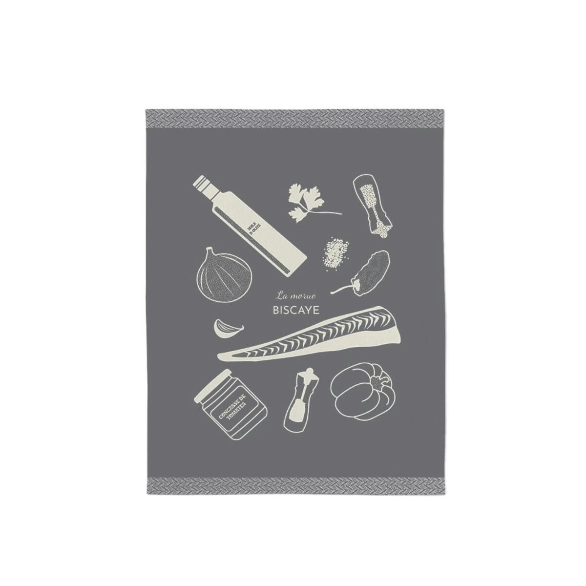 - Essuie-mains coton Gris 45x60 cm