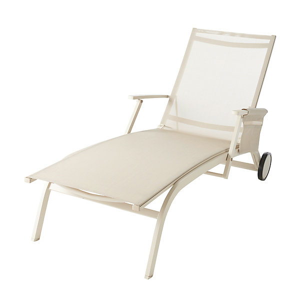Bain de soleil structure en aluminium et toile GoodHome Santorin peyote