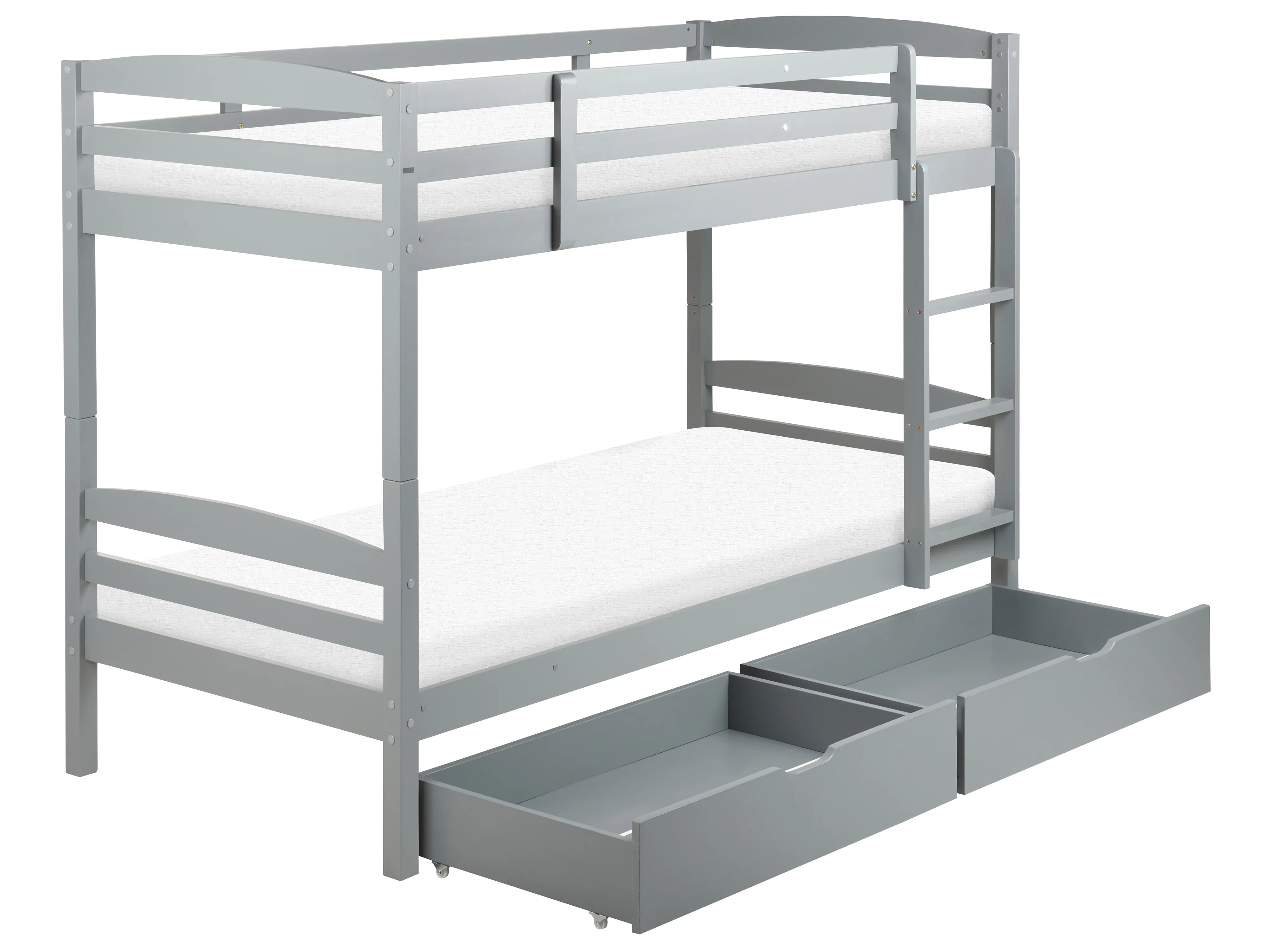 Bunk Bed Pine Wood REGAT 90 x 200 cm (EU Single) Grey
