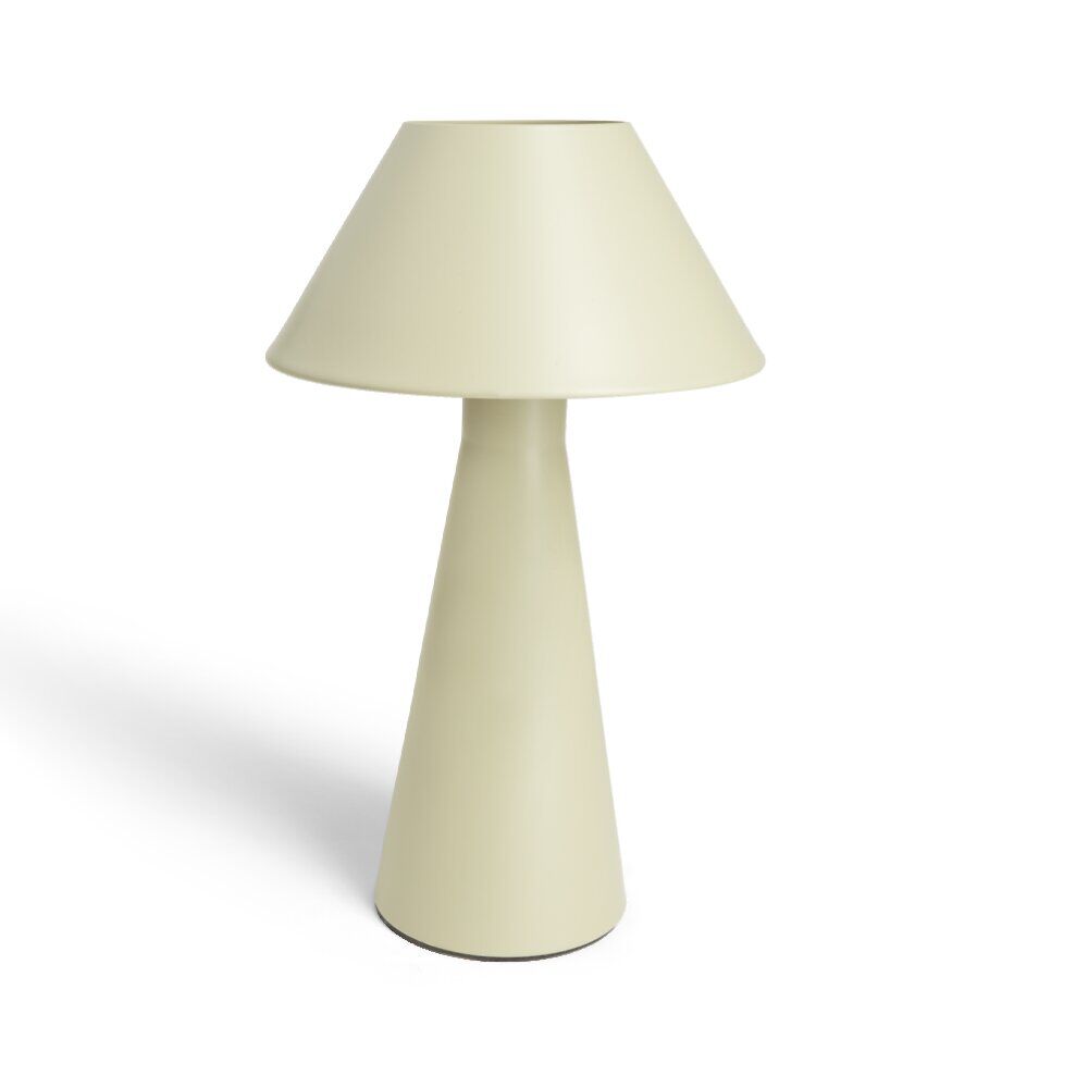 Lampe à poser tactile conique métal vert sauge Ø21xH27cm