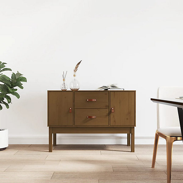 823527 vidaXL Buffet Marron miel 110x40x78 cm Bois massif de pin