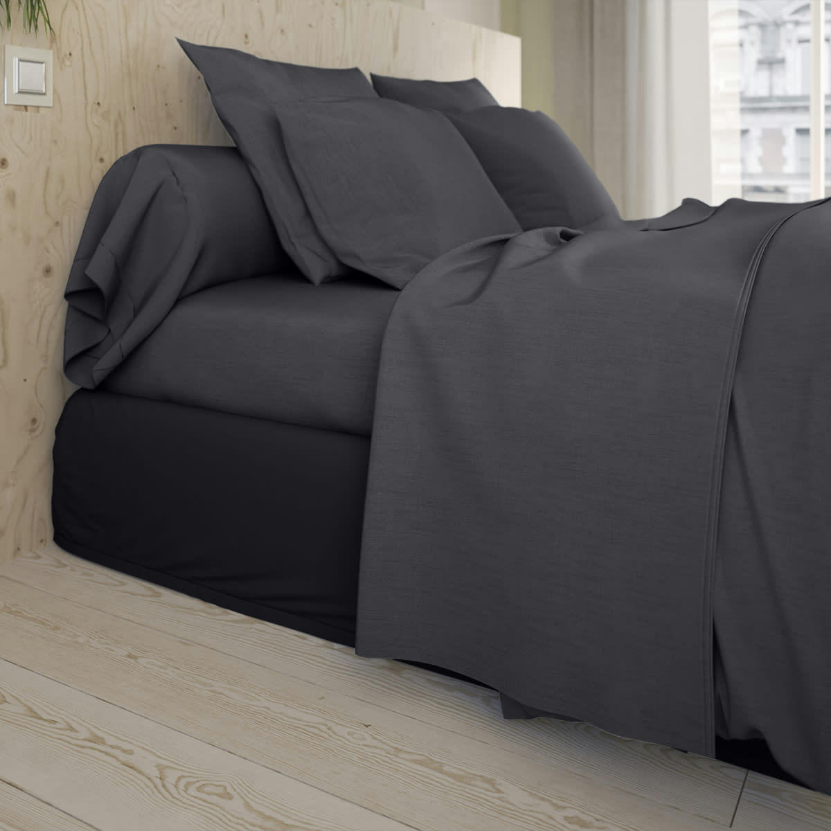STUDIO - Drap Housse   Coton Carbone 140x200 cm - DODO