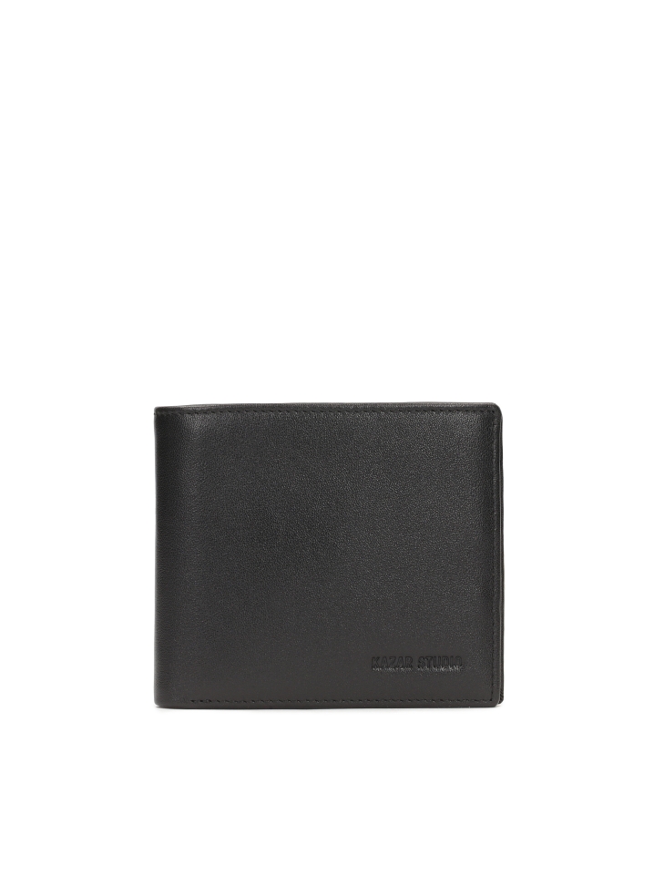 Compact leather wallet