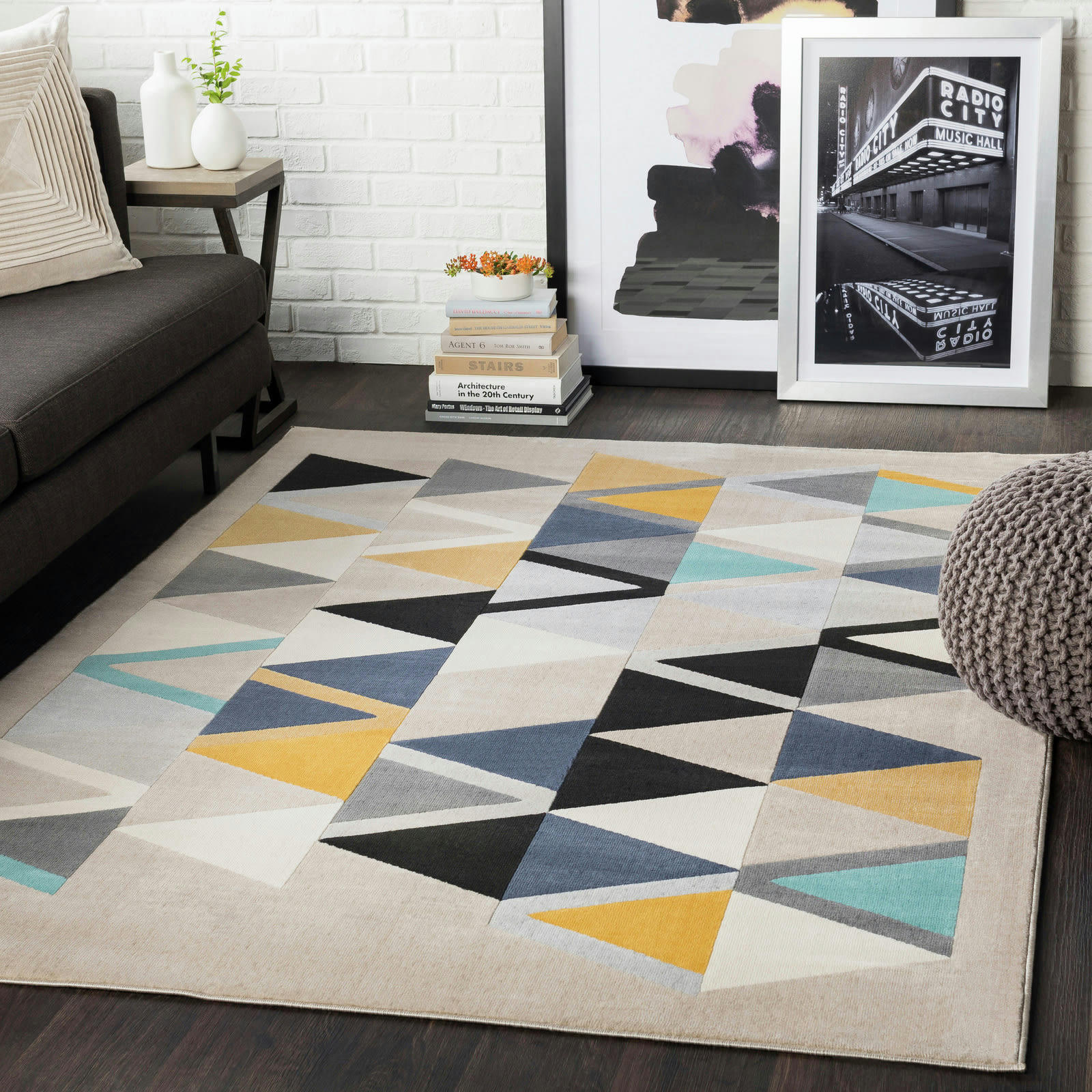 DELANEY - Tapis Scandinave Pop Multicolore/Gris 120x170