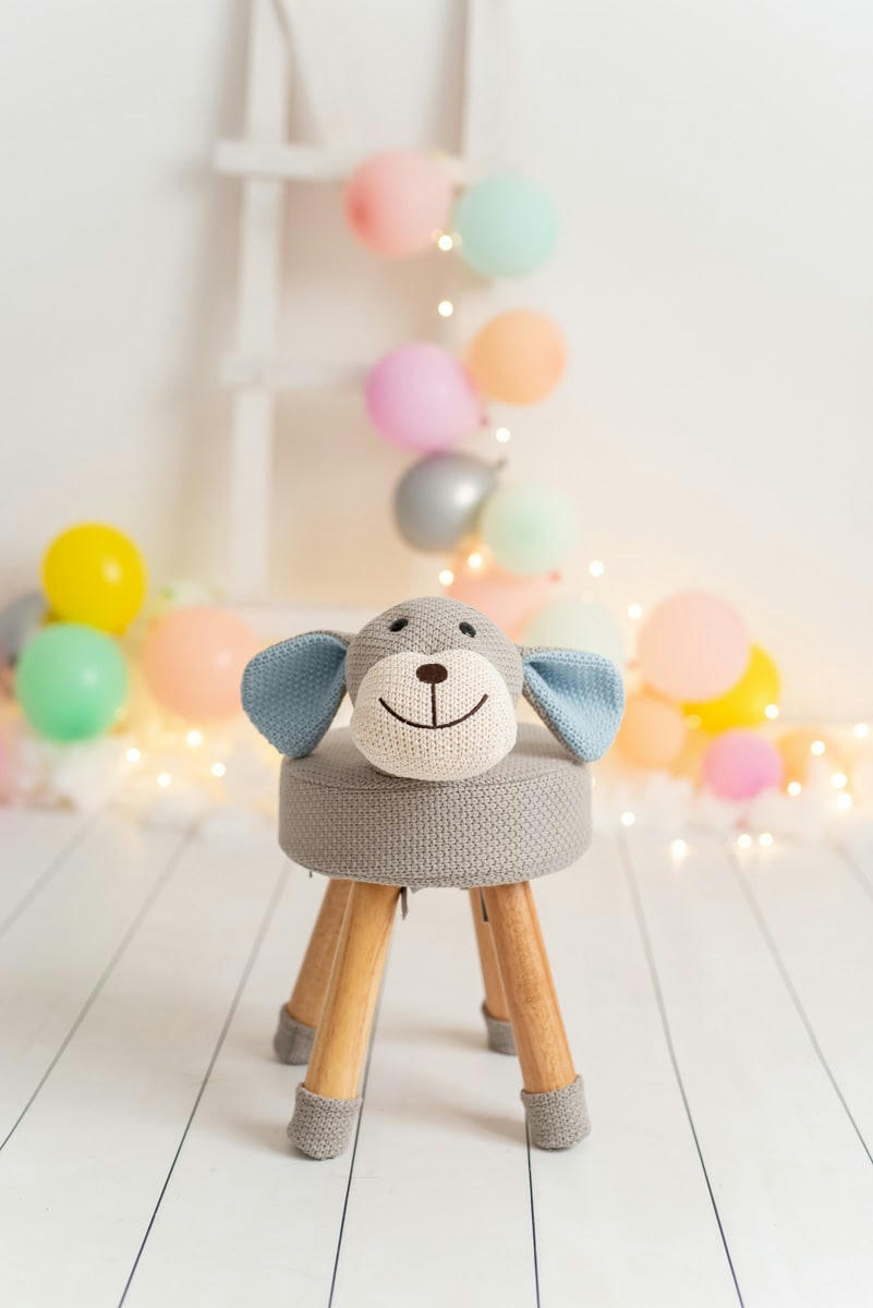 MONTESSORI - Chaise Billy 100% coton gris