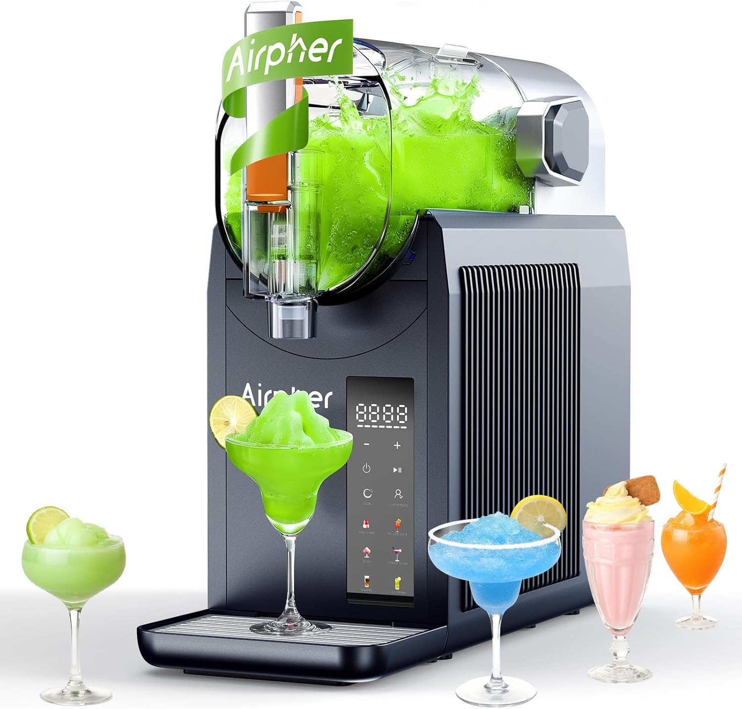 Slushie Machine,Slushy Machine for Home,Frozen Drink Maker for Home,6 One-Touch Programs, Self-Cleaning,No Ice Needed,Makes Milkshakes,Margaritas, Smoothies,Frozen Cocktails,and More