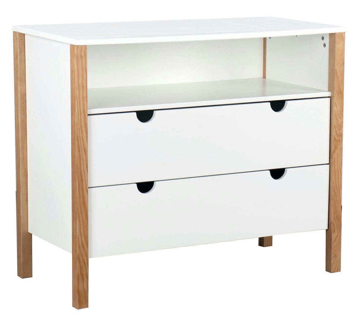 ALOUETTE - Commode enfant  blanc   effet bois   47.6x100.6