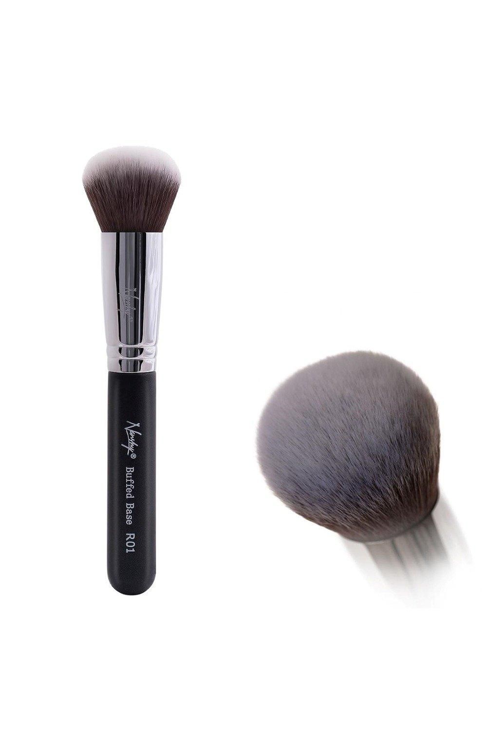 Nanshy Buffed Base Round Kabuki Foundation Makeup Brush (Black)