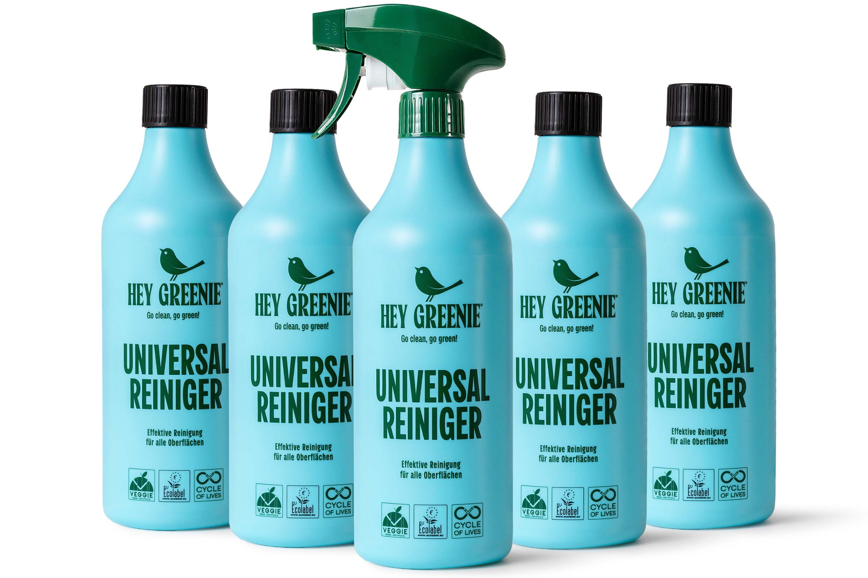 KONSIMO HEY GREENIE Zestaw uniwersalnych płynów do czyszczenia 5szt. 800 ml