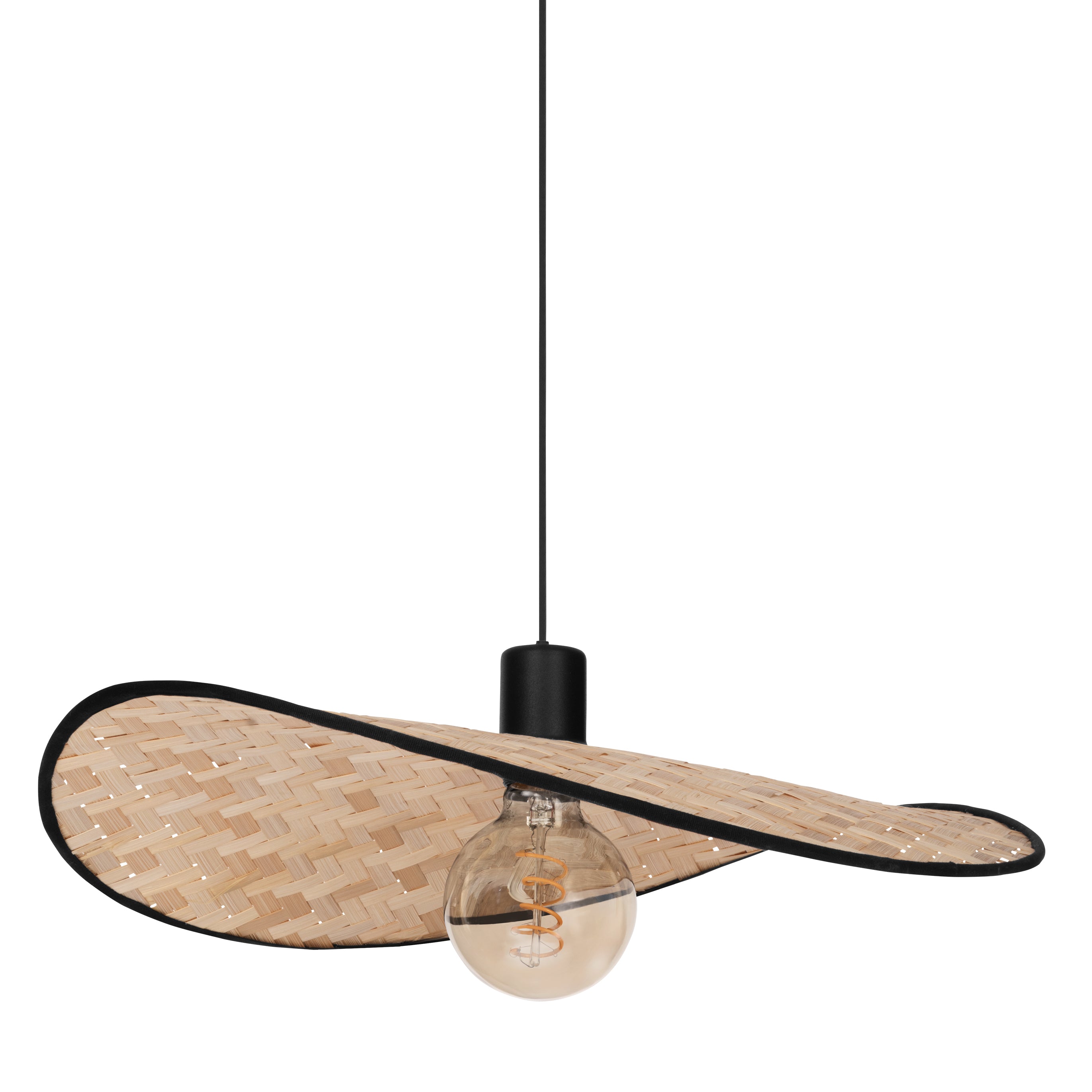 EGLO hanglamp Marywell - e27 - hout - zwart/bruin