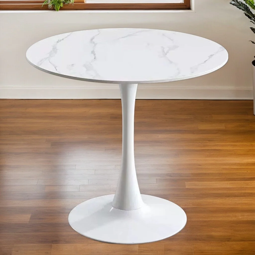 Versatile Modern Round Dining Table with Sturdy Construction and Stylish Design