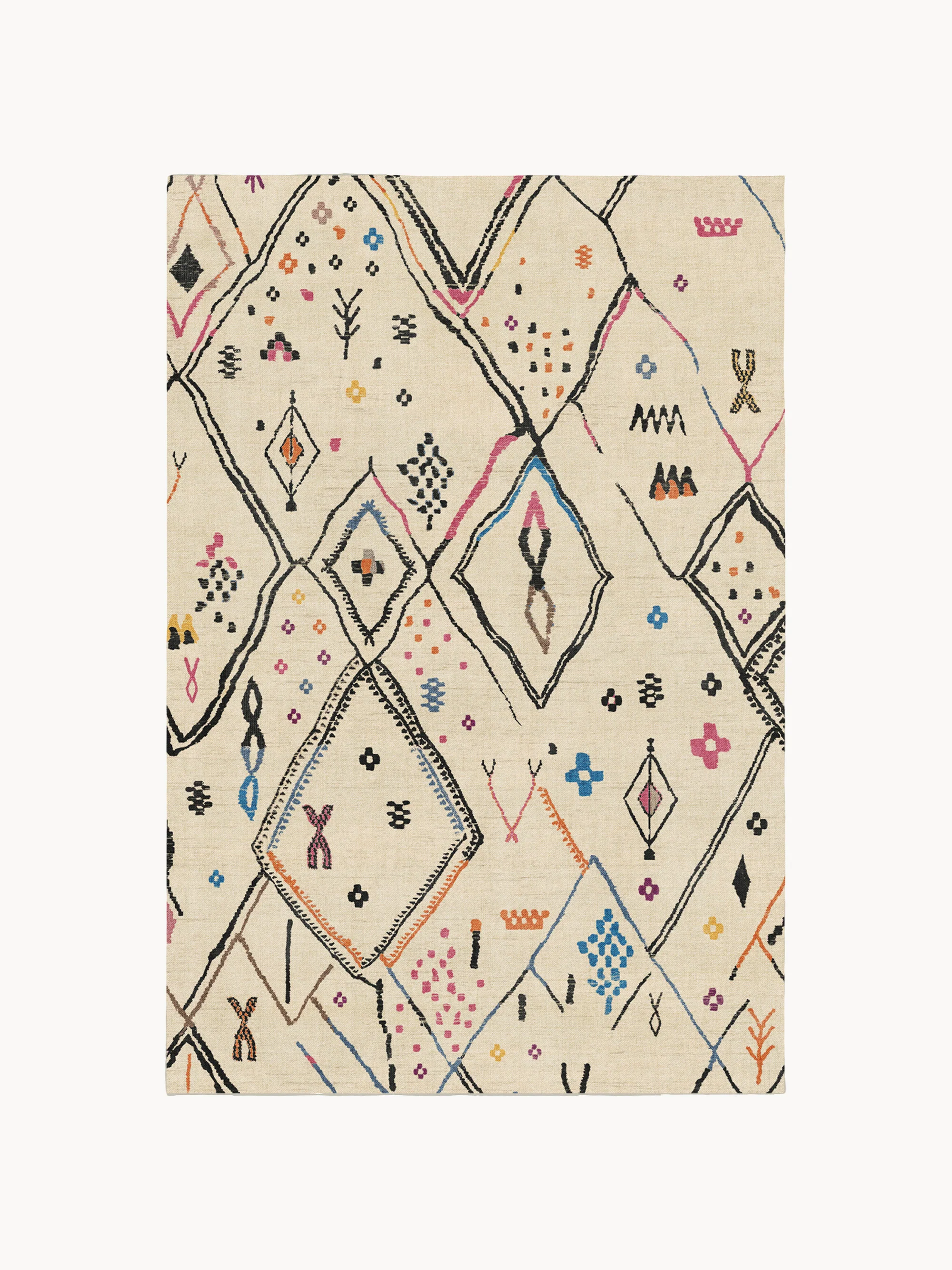 Waschbarer Kurzflor-Teppich Pamir