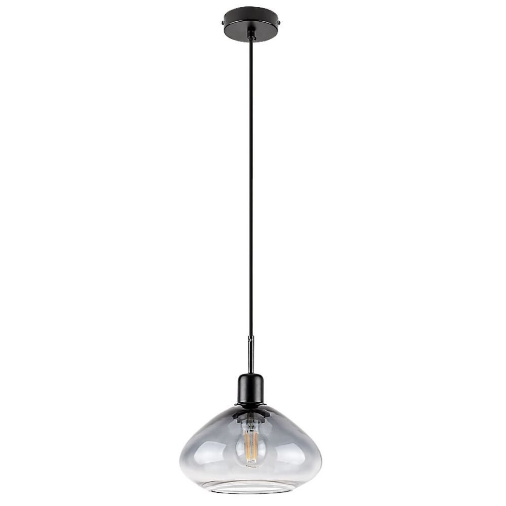 Lampa wisząca czarny matowa-kolor dymny Dvora 1xE27x40W Rabalux