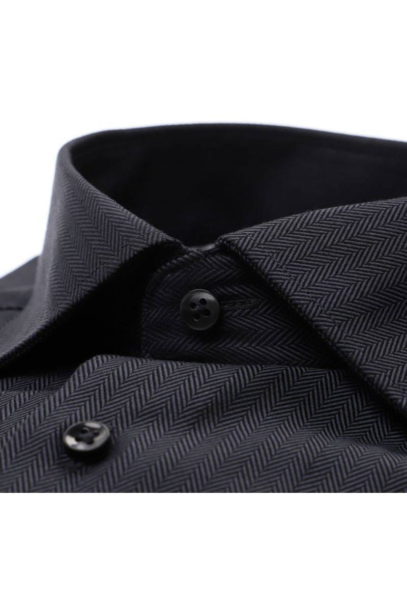 ETERNA Modern Fit Hemd anthrazit, Strukturiert