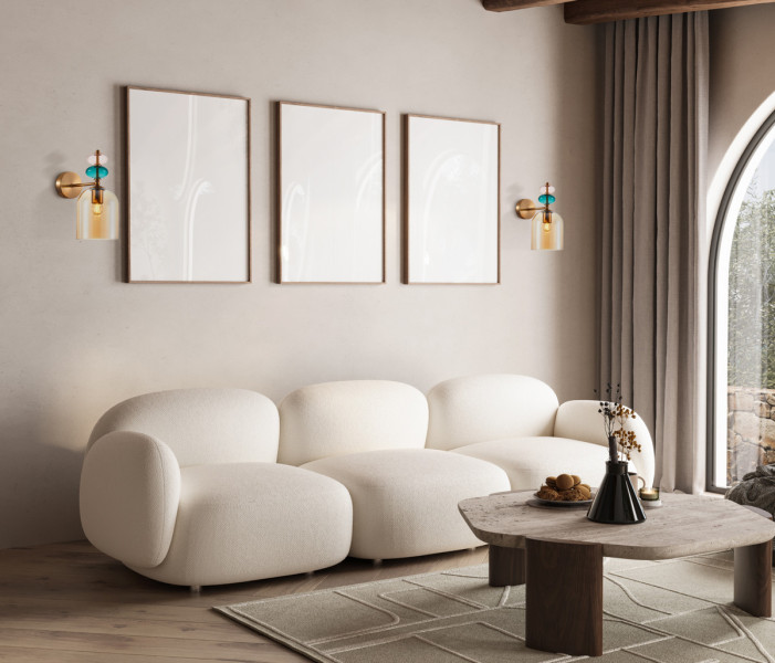 Kinkiet wielokolorowy BUSCO 1xE27x40W wym:34x14,5x20cm IP20 Italux