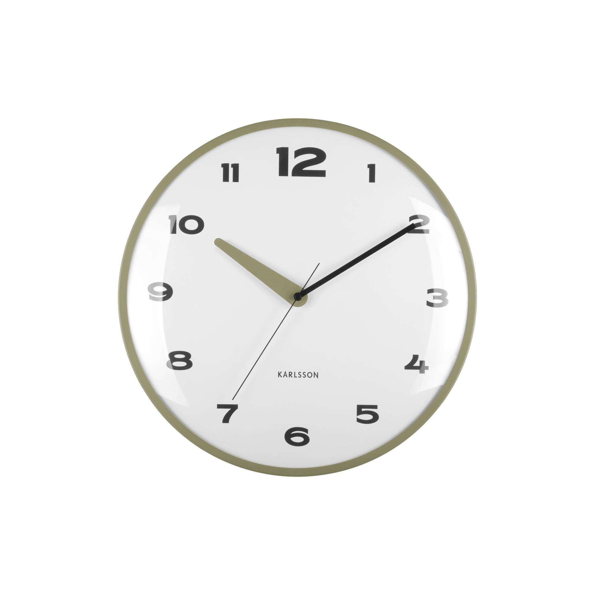 Karlsson wandklok Brisk Dome - groen - Ø40cm