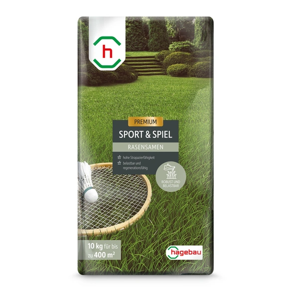 Rasen, Rasensamen Sport- und Spielrasen 10,0Kg Beutel für 400 m2