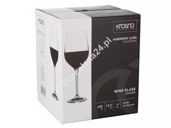 Kpl. kieliszków do wina 450 ml (4 szt.) Krosno - Harmony Lumi 44.9601-0450-OP
