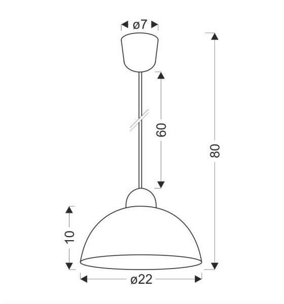 Lampa wisząca Vanilia kremowy klosz biało-kremowa 1xE27x60W IP20 Candellux