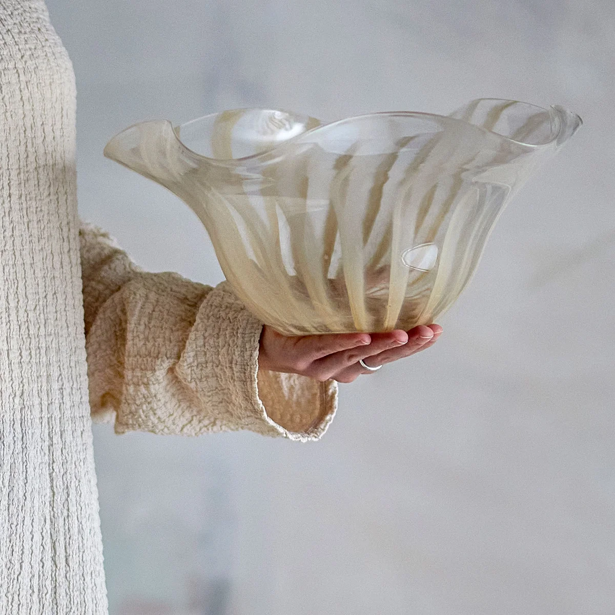 Bloomingville - Imri Schale, L 32 x H 13 cm, rosé
