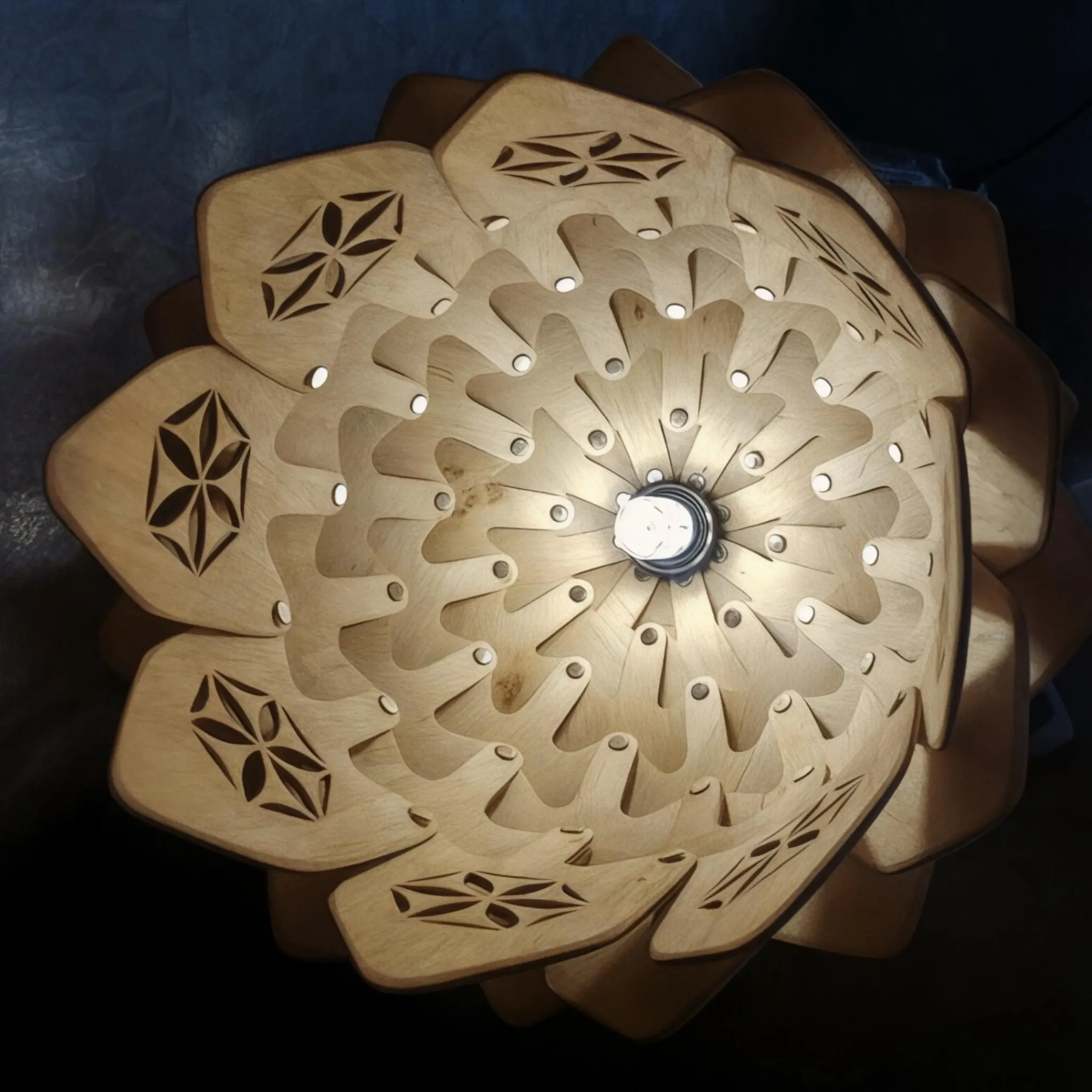 Handmade Pinecone Wood Ceiling Light – Natural Light Fixture Scandinavian Boho Rustic Lighting for Calm Interiors Rustic Minimalist Lighting