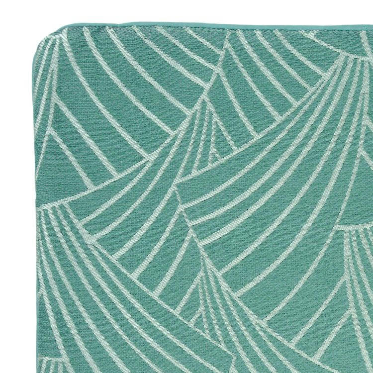 ARDECO - Housse de coussin imprimé art déco polyester vert clair 40x40 cm