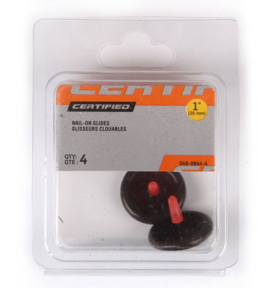 Certified Nail-On Furniture Glides, Base Furniture Glide, 1-in, Brown