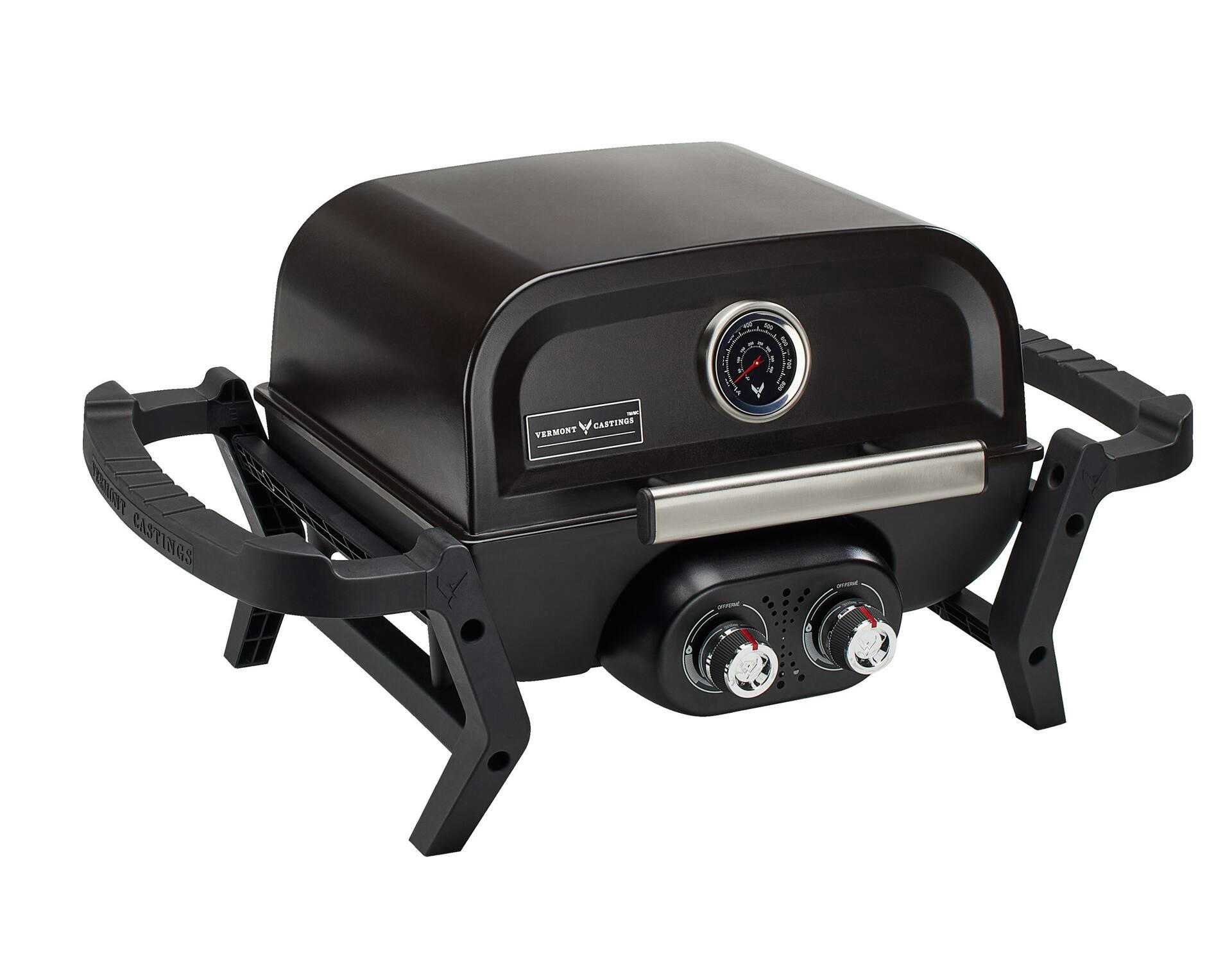Vermont Castings Portable Lightweight 2-Burner Propane Fueled BBQ Grill, 13,000 BTUs
