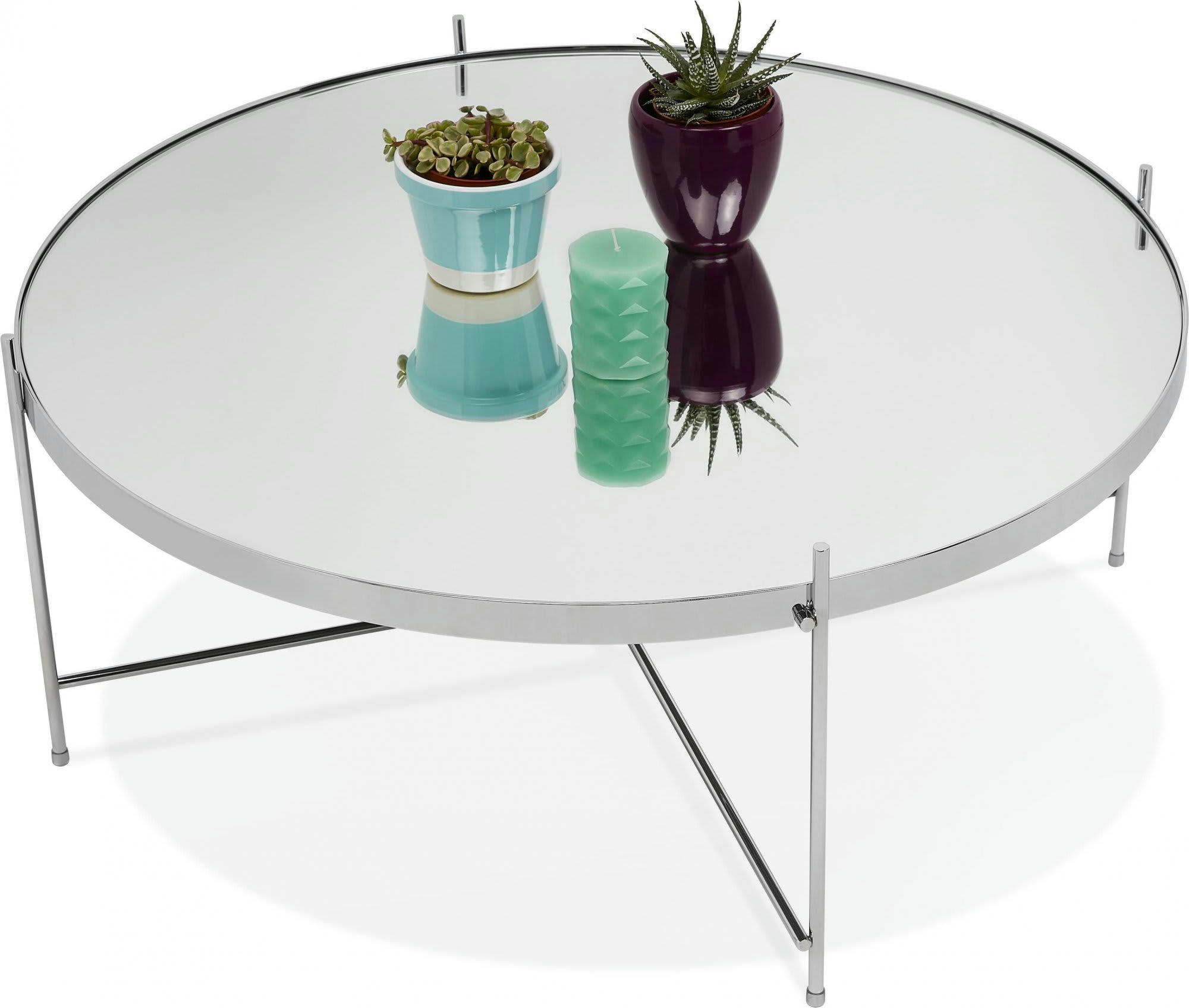 ESPEJO - Table basse Verre Argent