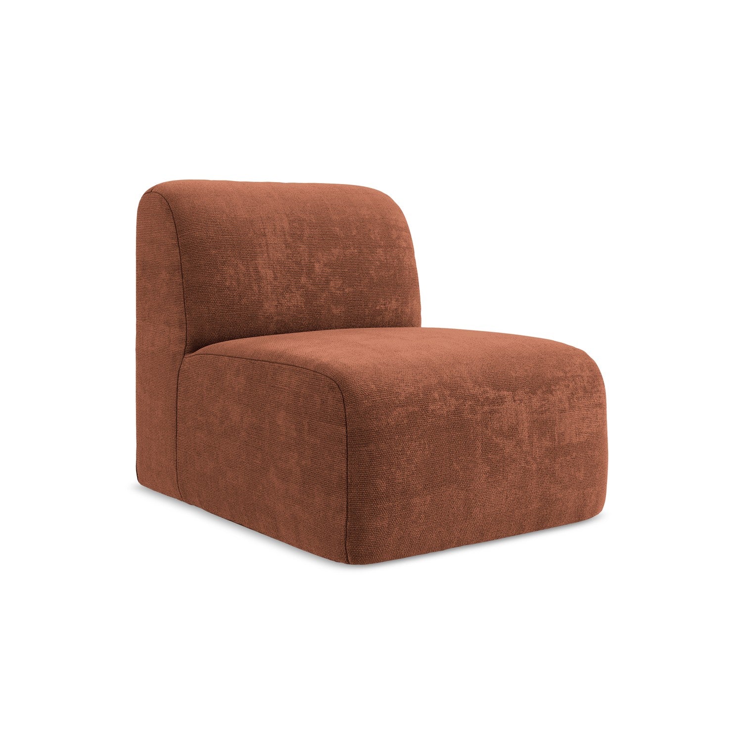 LaMiaSofa Bankmodule midden Cervo - chenille stof - terracotta - 70x94x75