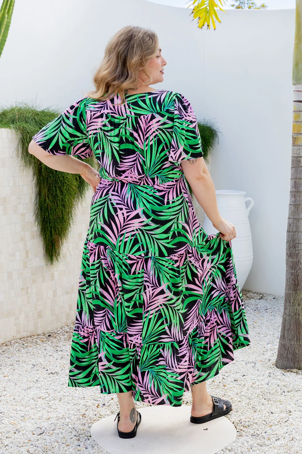 Bonnie Dress in Midnight Jungle
