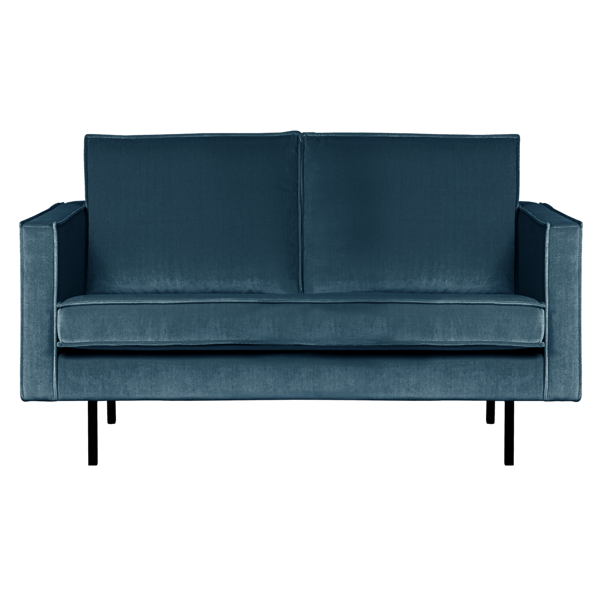 WOOOD 2-zits bank Rodeo - Velvet - Blauw - 85x150x86
