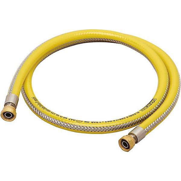 Flexible gaz - Spécial ERP - Filetage 15 x 21 mm - 1/2' - L. 1.5 m