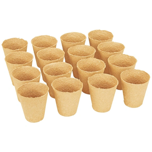 Anzuchttopf, Höhe: 8 cm, braun, Naturfaser